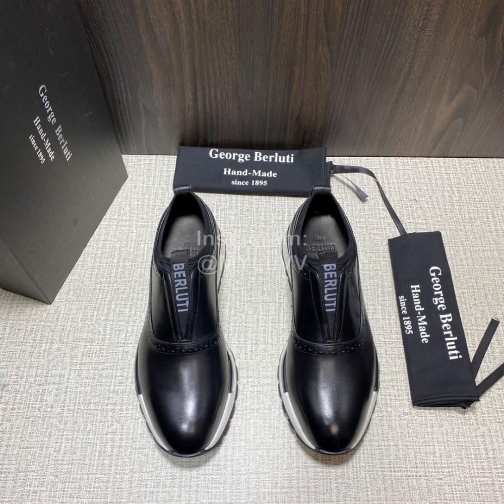 Berluti Fast Track Torino Calf Leather Sneakers For Men Black