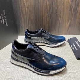 Berluti Fast Track Torino Calf Leather Sneakers For Men Blue
