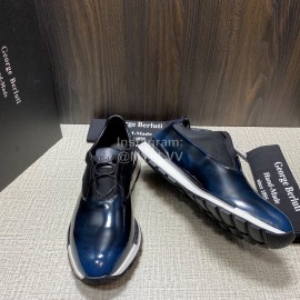 Berluti Fast Track Torino Calf Leather Sneakers For Men Blue