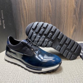 Berluti Fast Track Torino Calf Leather Sneakers For Men Blue
