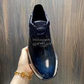 Berluti Fast Track Torino Calf Leather Sneakers For Men Blue