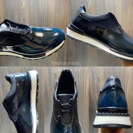 Berluti Fast Track Torino Calf Leather Sneakers For Men Blue