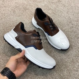 Berluti Calf Leather Stellar Sneakers For Men White