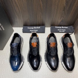 Berluti Fast Track Torino Black Calf Leather Sneakers For Men