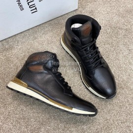 Berluti Fashion Calf Leather High Top Boots For Men 