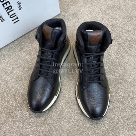 Berluti Fashion Calf Leather High Top Boots For Men 