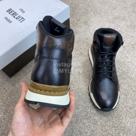 Berluti Fashion Calf Leather High Top Boots For Men 