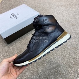 Berluti Fashion Calf Leather High Top Boots For Men 