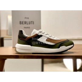 Berluti Fashion Calf Leather Sneakers For Men Green