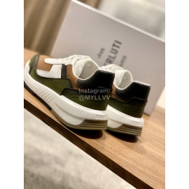 Berluti Fashion Calf Leather Sneakers For Men Green