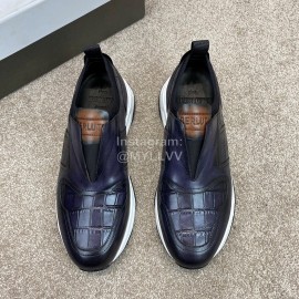 Berluti New Calf Leather Sneakers For Men Navy