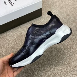 Berluti New Calf Leather Sneakers For Men Navy