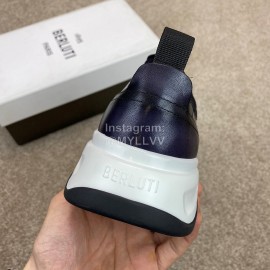 Berluti New Calf Leather Sneakers For Men Navy