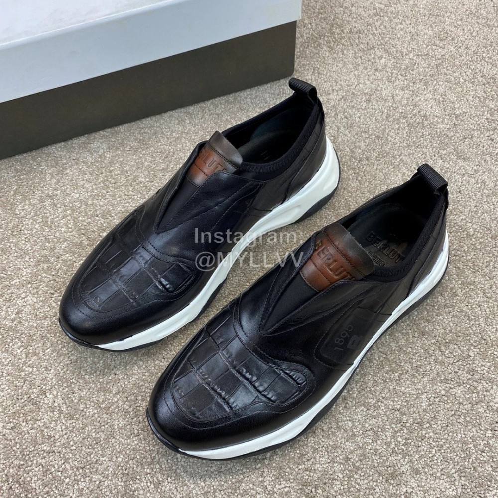 Berluti New Calf Leather Sneakers For Men Black