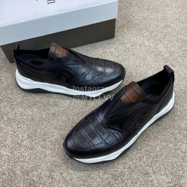 Berluti New Calf Leather Sneakers For Men Black