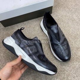 Berluti New Calf Leather Sneakers For Men Gray