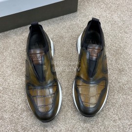 Berluti New Calf Leather Sneakers For Men Brown