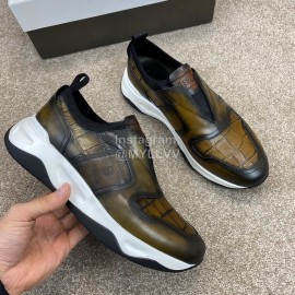 Berluti New Calf Leather Sneakers For Men Brown