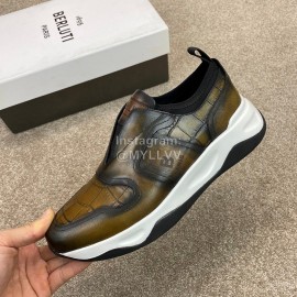 Berluti New Calf Leather Sneakers For Men Brown