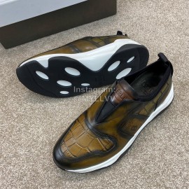 Berluti New Calf Leather Sneakers For Men Brown