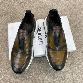 Berluti New Calf Leather Sneakers For Men Brown