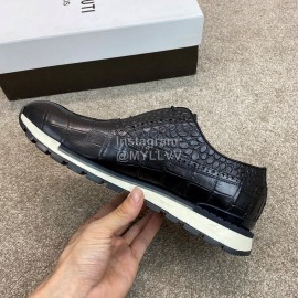 Berluti New Plaid Calf Leather Lace Up Sneakers For Men Black