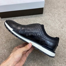 Berluti New Plaid Calf Leather Sneakers For Men Black