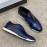 Berluti New Plaid Calf Leather Sneakers For Men Blue
