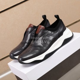 Berluti New Calf Leather Thick Soled Sneakers For Men Dark Gray