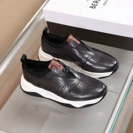 Berluti New Calf Leather Thick Soled Sneakers For Men Dark Gray