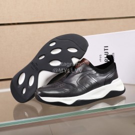 Berluti New Calf Leather Thick Soled Sneakers For Men Dark Gray