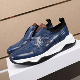 Berluti New Calf Leather Thick Soled Sneakers For Men Blue