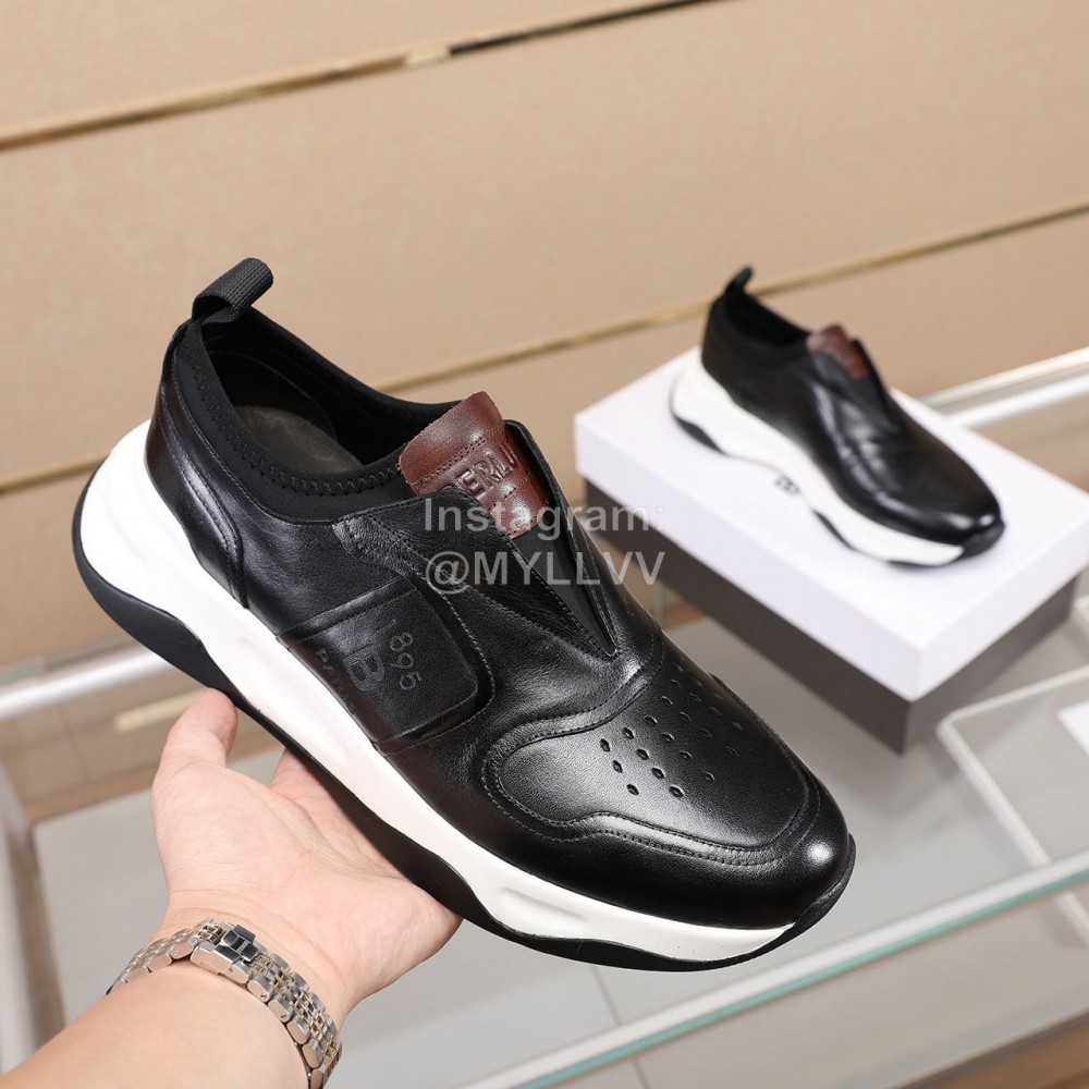 Berluti New Calf Leather Thick Soled Sneakers For Men Black