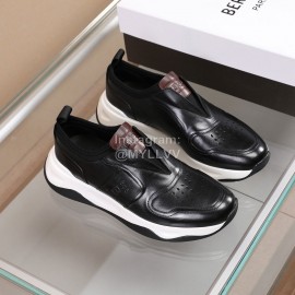Berluti New Calf Leather Thick Soled Sneakers For Men Black
