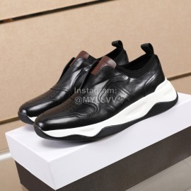 Berluti New Calf Leather Thick Soled Sneakers For Men Black