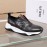 Berluti Calf Leather Thick Soled Sneakers For Men Dark Gray
