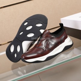 Berluti Calf Leather Thick Soled Sneakers For Men Brown