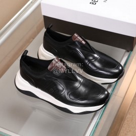 Berluti Calf Leather Thick Soled Sneakers For Men Black