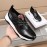Berluti Printed Calf Leather Thick Soled Sneakers For Men Black