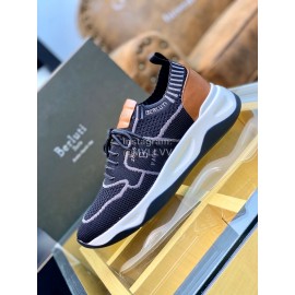 Berluti Shadow Light Knitted Leather Sneakers For Men 