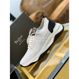 Berluti Shadow Light Knitted Leather Sneakers For Men White