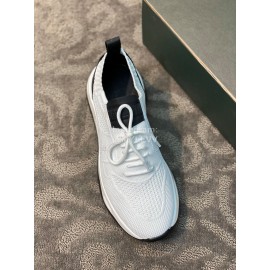 Berluti Shadow Light Knitted Leather Sneakers For Men White