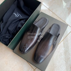 Berluti Printed Venezia Schritto Cowhide Casual Scandals For Men Black