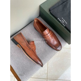 Berluti Casual Water Dyed Cowhide Shoes For Men Brown