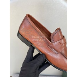 Berluti Casual Water Dyed Cowhide Shoes For Men Brown