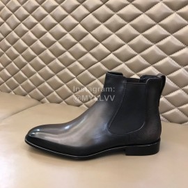 Berluti Autumn Winter Calf Leather Boots For Men Dark Gray