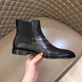 Berluti Autumn Winter Calf Leather Boots For Men Dark Gray