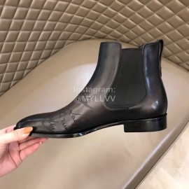 Berluti Autumn Winter Calf Leather Boots For Men Dark Gray