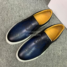 Berluti Fashion Printed Leather Casual Shoes For Men 