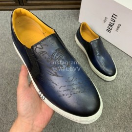 Berluti Fashion Printed Leather Casual Shoes For Men 